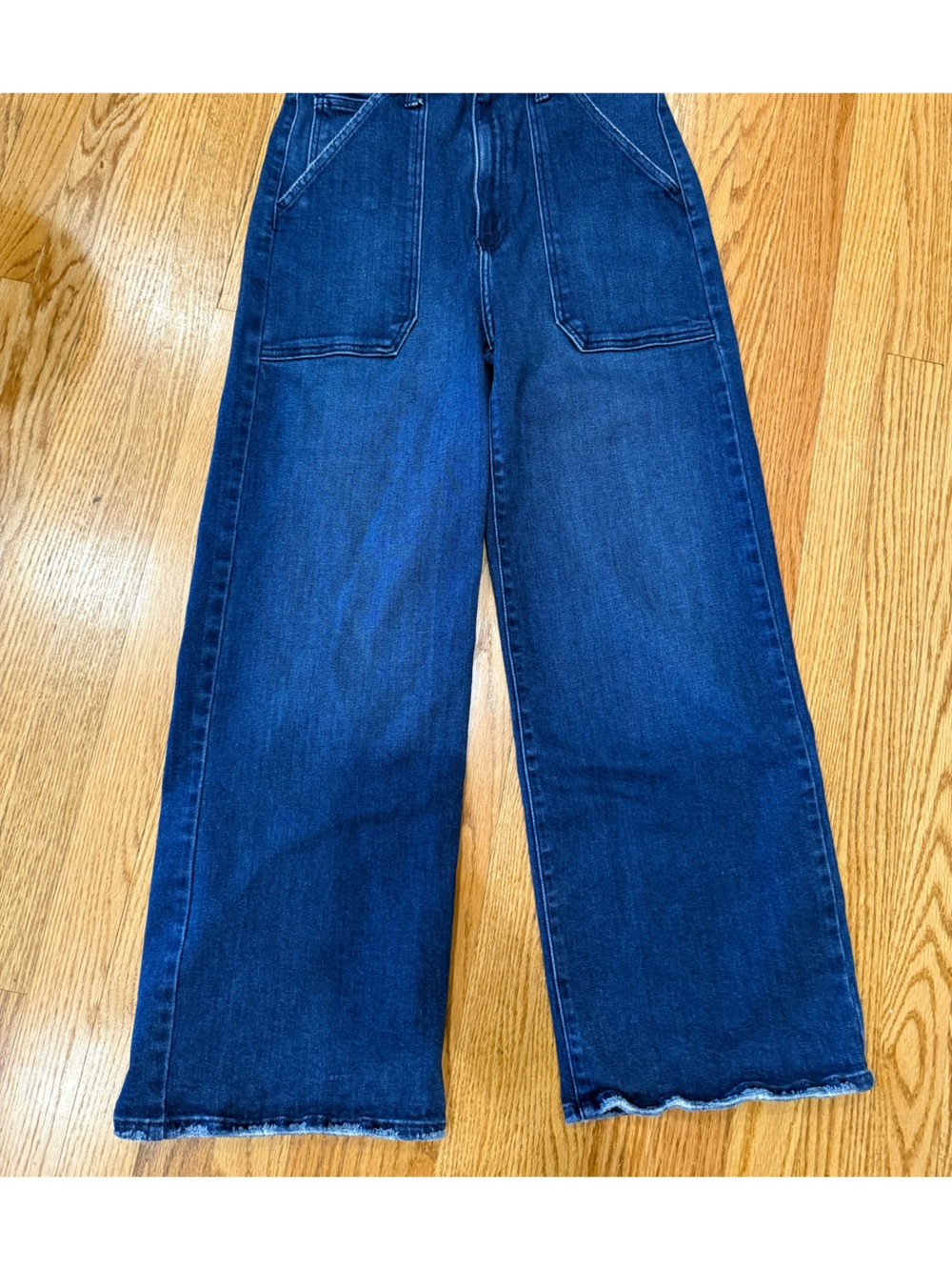 Just Black Dark Blue Wide Leg Flare Jeans - Picture 4 of 14